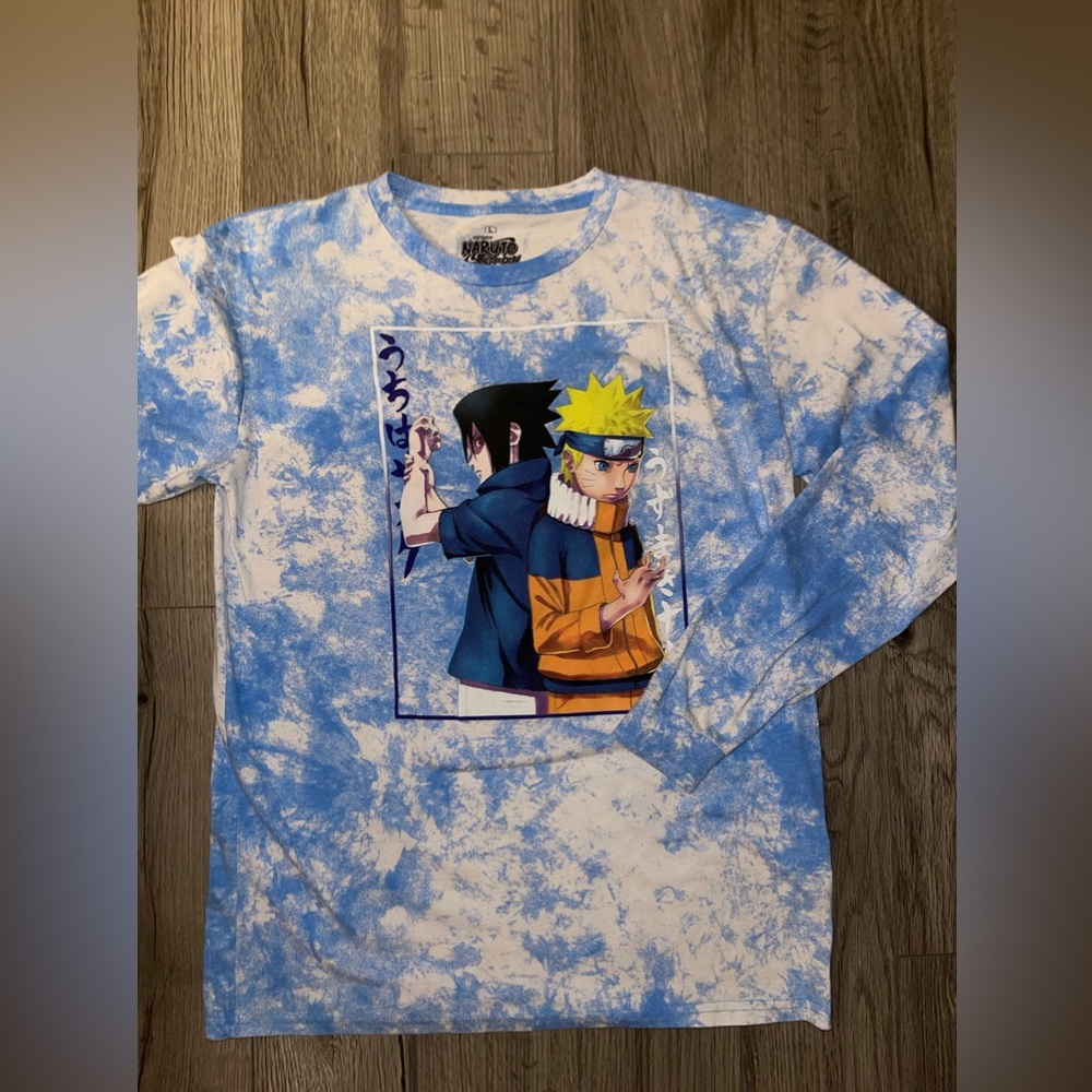 Vintage Naruto Shippuden Shonen Jump RARE Shirt Mens Large Pullover Blue & White